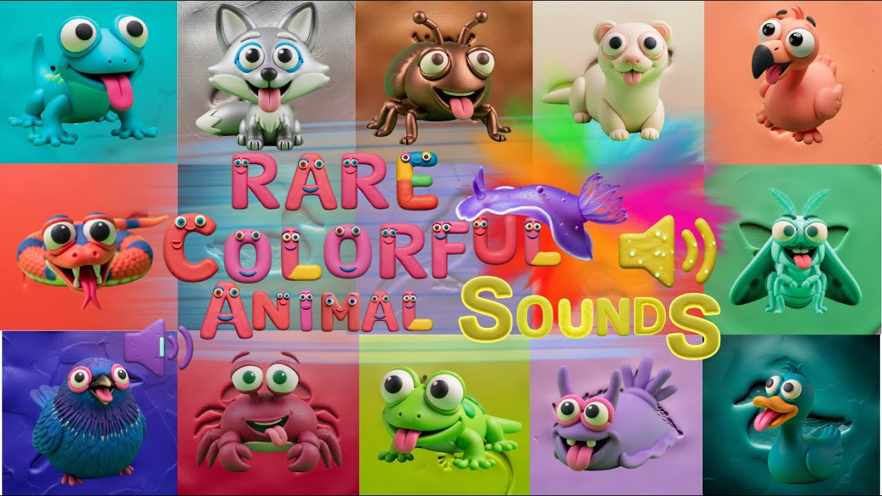 🌈 Rare Colorful Animal Sounds! 🎨🦎🐤 | Zoo Animal Unusual Colors + Sounds! | Chirp, Hiss, Flutter! 🐾✨