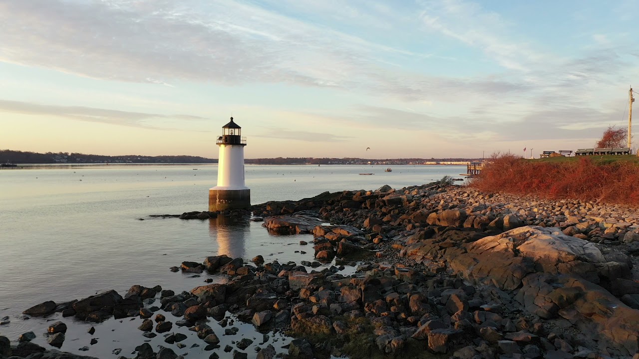 9 Massachusetts Lighthouses by air