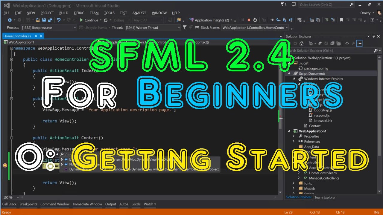 SFML 2.4 For Beginners - 0: Getting Started.