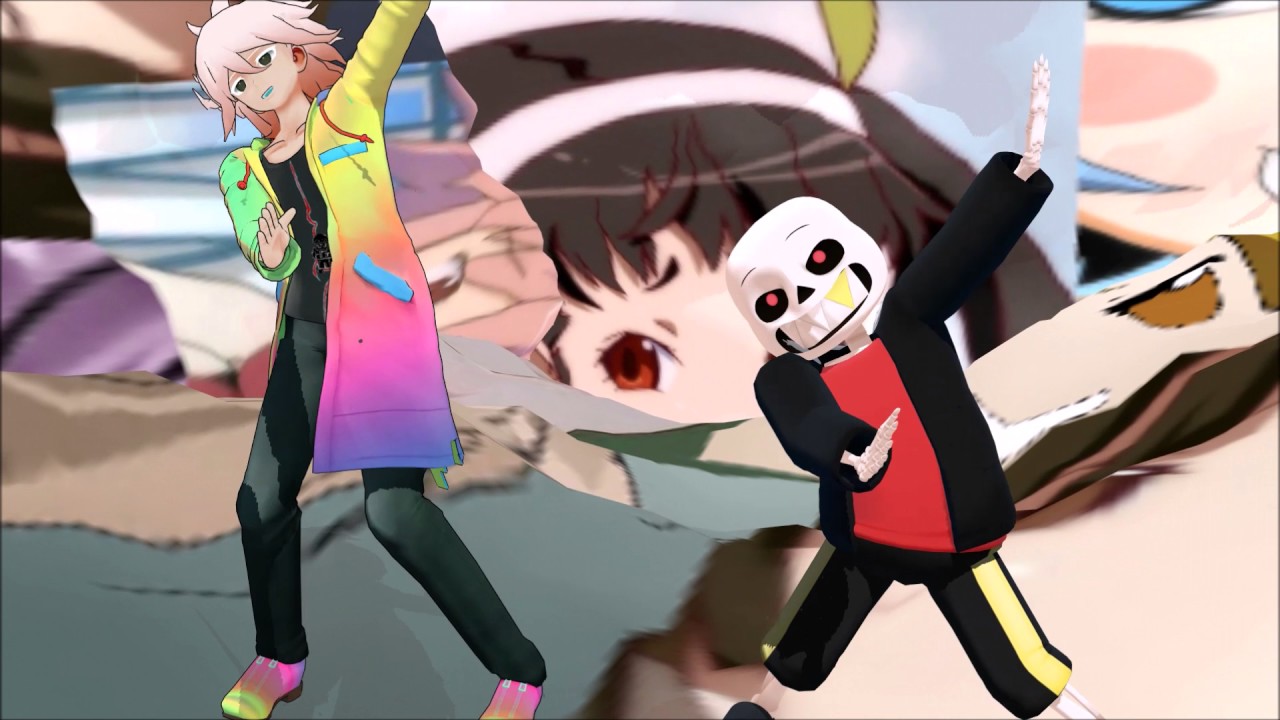 Komaeda x Underfell Sans Magnet MMD (UTAU Magnet Cover - Minti Fureshu & Momo Momone)