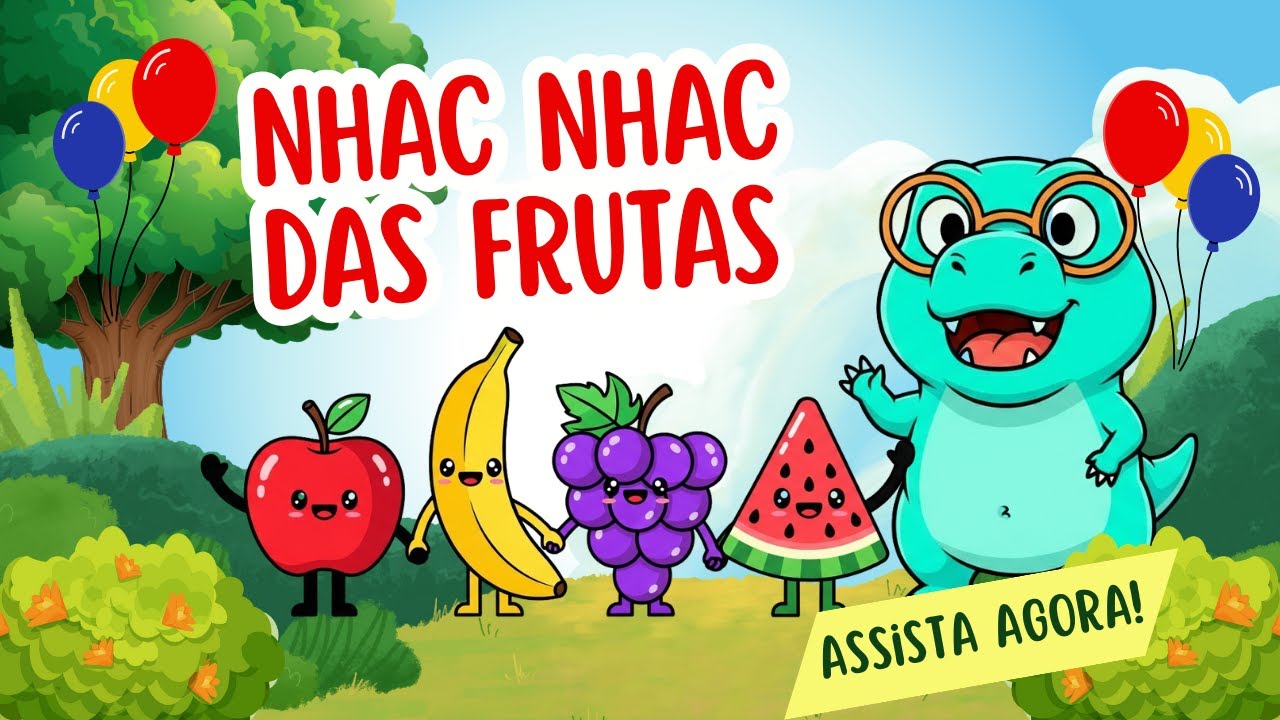 🦖 NHAC NHAC! A Dança das Frutas do Dino Z - Música para Bebês e Crianças