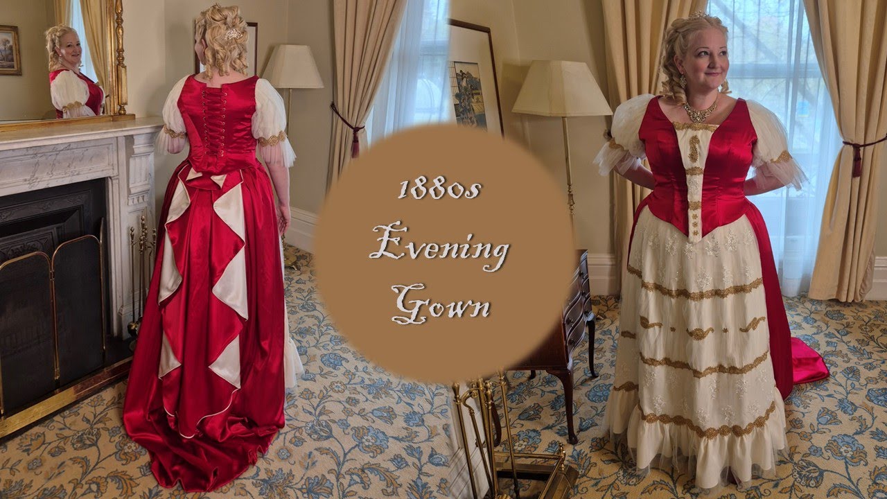 1880s Evening Gown || Victorian Bustle Period || Get Ready With Me