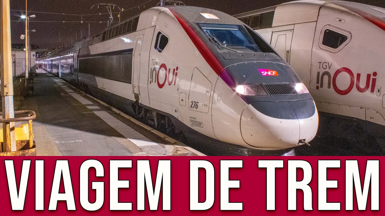 Viajando de Trem de Alta Velocidade (TGV) Entre Paris e Lyon na Fran&ccedil;a