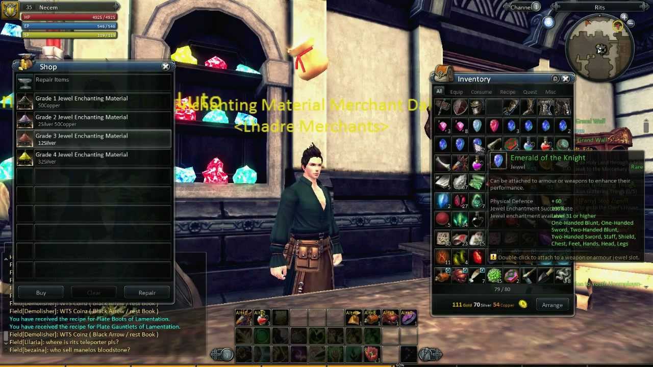 RaiderZ - Craft, enchantement, boutique et interface