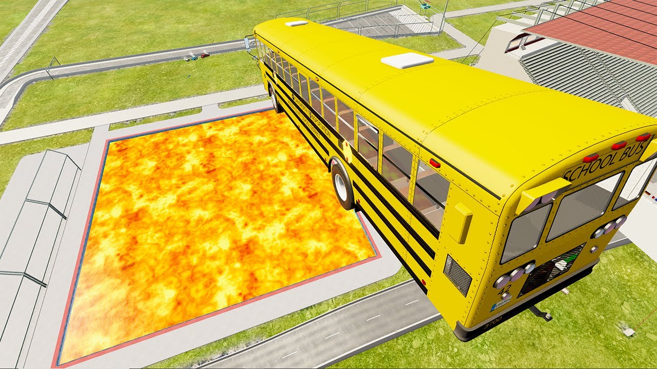 TOP 100 School Bus Jumps & Crashes BeamNG.Drive