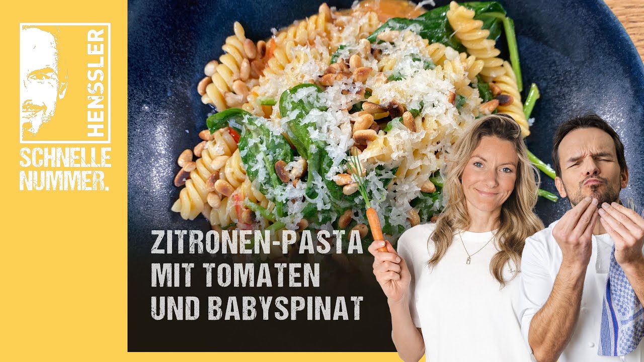 Schnelles Zitronen-Pasta mit Tomaten und Babyspinat Rezept von Steffen Henssler