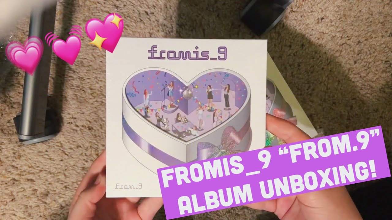 a fromis_9 stan unboxes from.9 💌