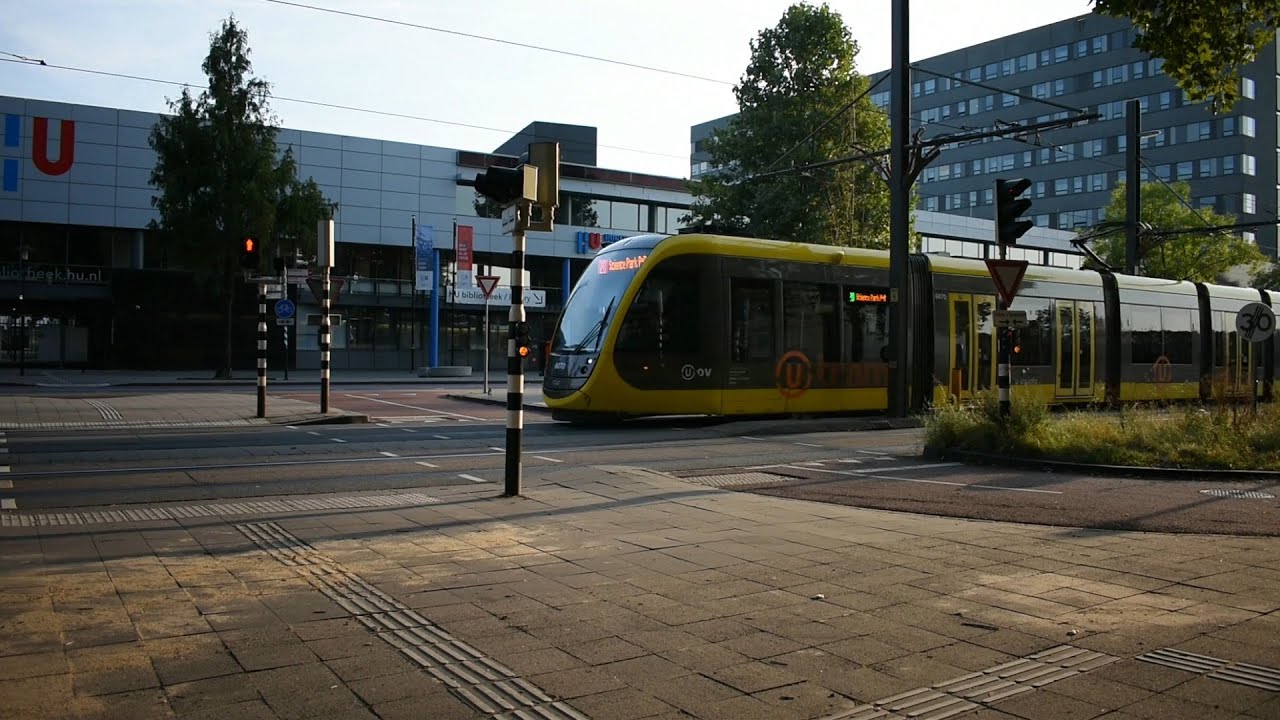 Qbuzz - CAF Urbos 100 trams at Utrecht Science Park (2024-09-05)