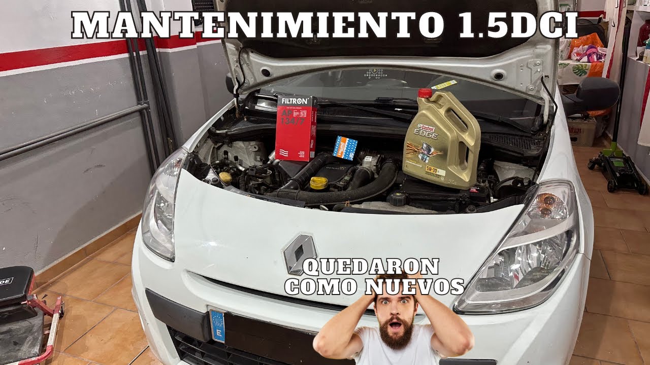 Mantenimiento cambio aceite y filtros Renault Clio 1.5 dci