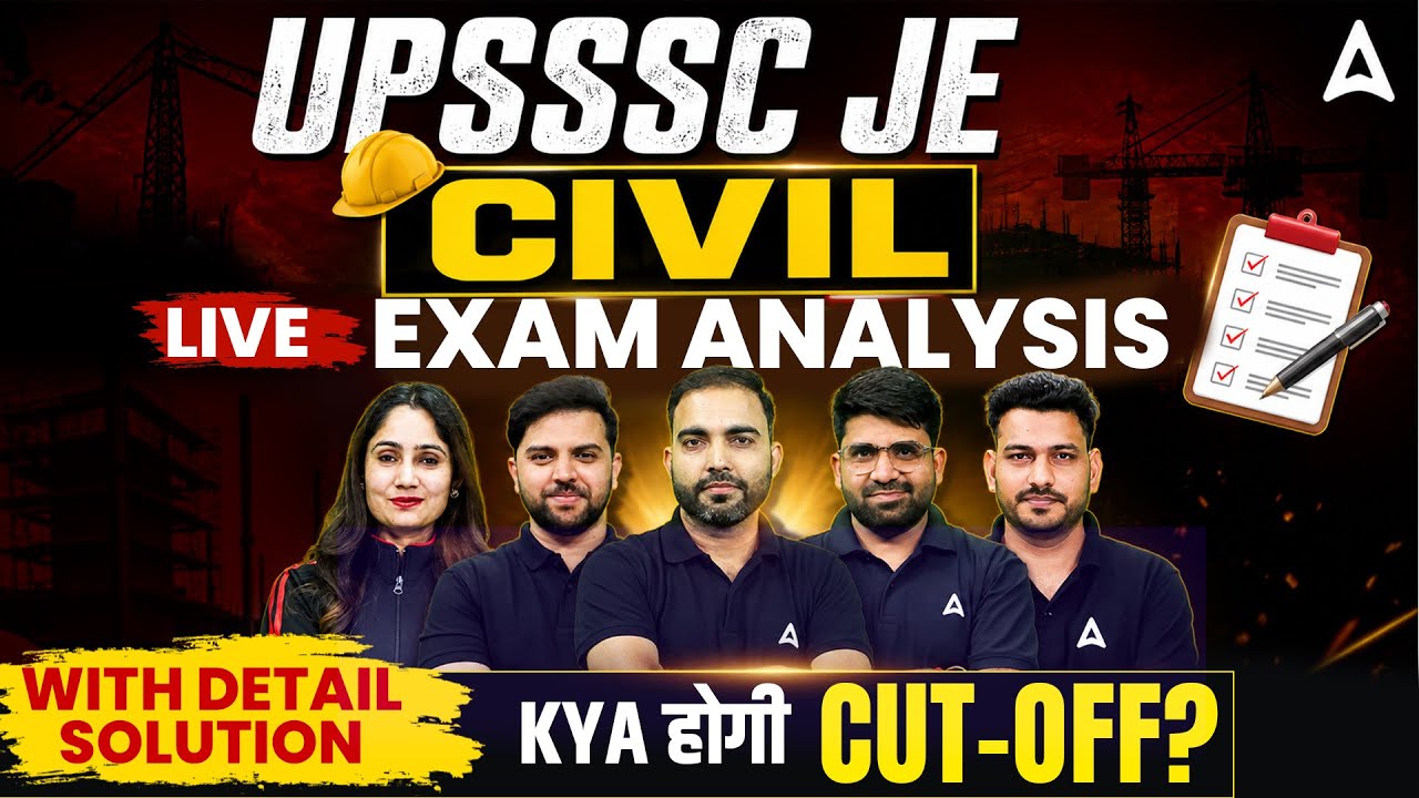 UPSSSC JE Civil 2026 | Live Exam Analysis | Cut Off & Detailed Solution
