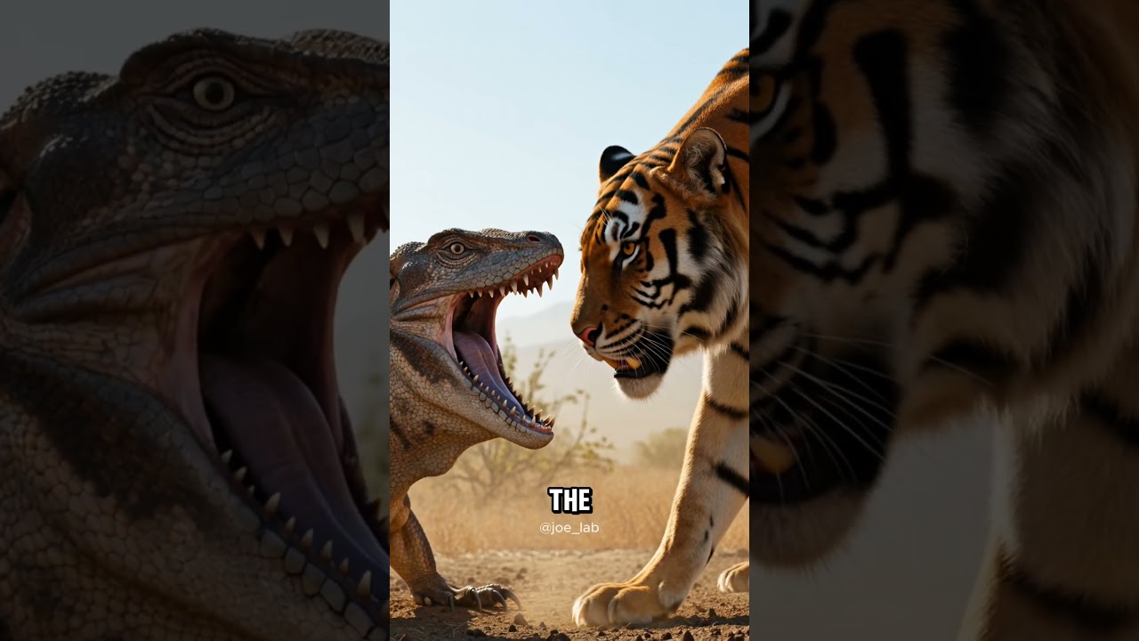 Siberian Tiger vs Komodo Survival 🐯🐊
