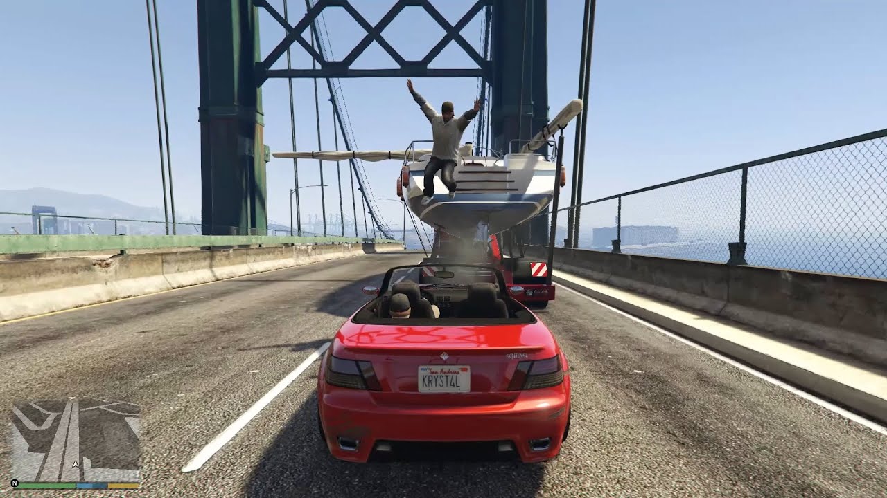 GTA V : A thrilling car chase scene