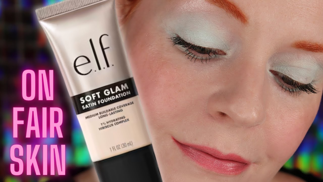 ELF Soft Glam Satin Foundation + mint eyeshadow makeup tutorial