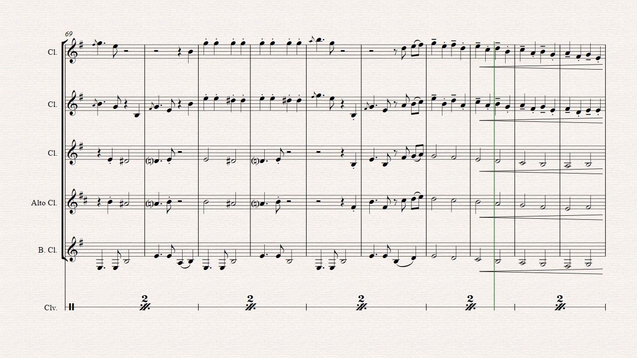 El Cumbanchero - Samba - Clarinet Quartet