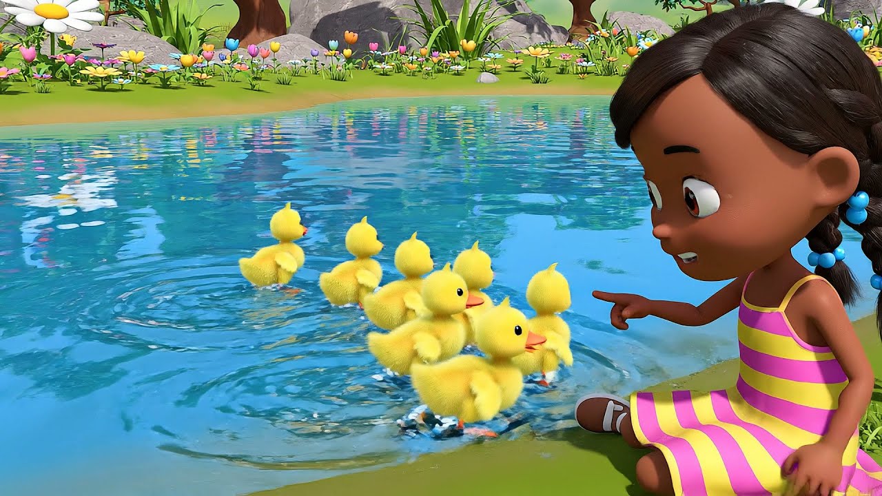 Seis Patitos Splash, Splash, Splash | Canciones Infantiles y Rimas para Niños