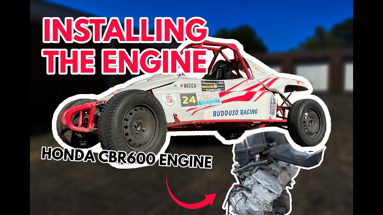 INSTALLING The First of Two CBR600 ENGINE! The EASY WAY! 1200cc V8 4x4 Buggy Build!