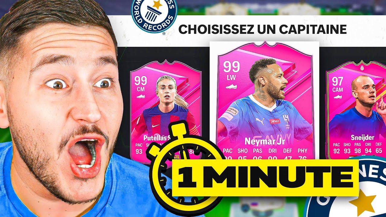 Tentative WORLD RECORD DRAFT en MOINS de 1 MINUTE !