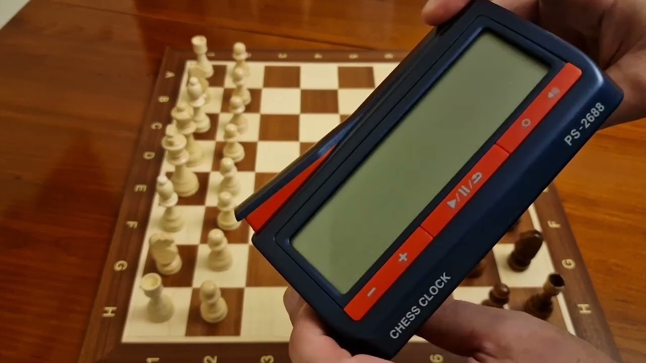 Chess clock PS-2688 without battery + chess set Staunton 5