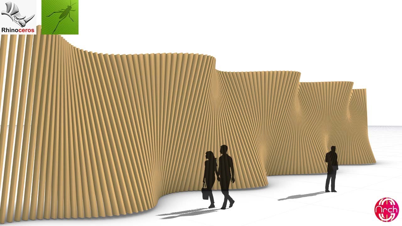 Grasshopper Tutorial: Create Sine Wave Parametric Facade (Rhino)