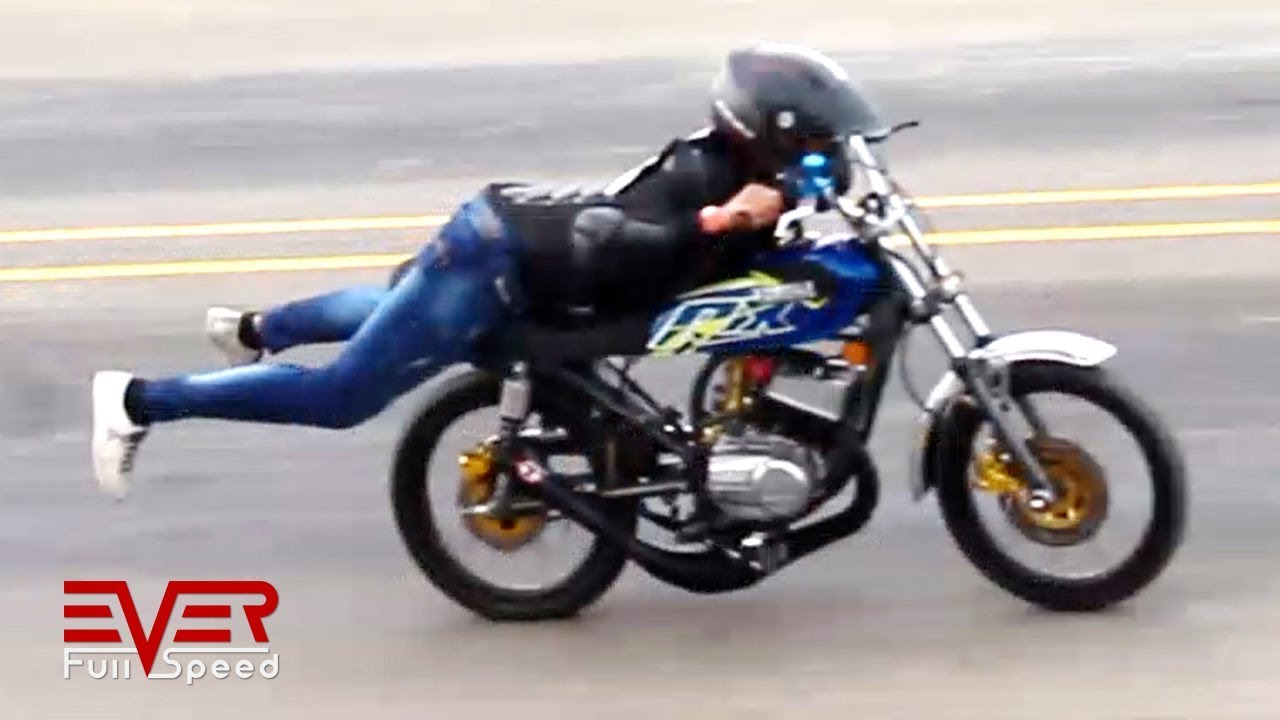 Drag Races | Ninja 300 vs Yamaha DT vs RX vs Banshee. 15 seg. 1ra válida motos 1/4 de milla