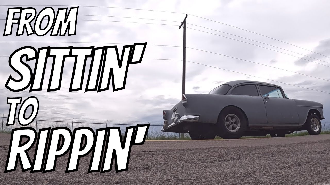 Разобранный Chevy Gasser 1955 года — хранение на улице