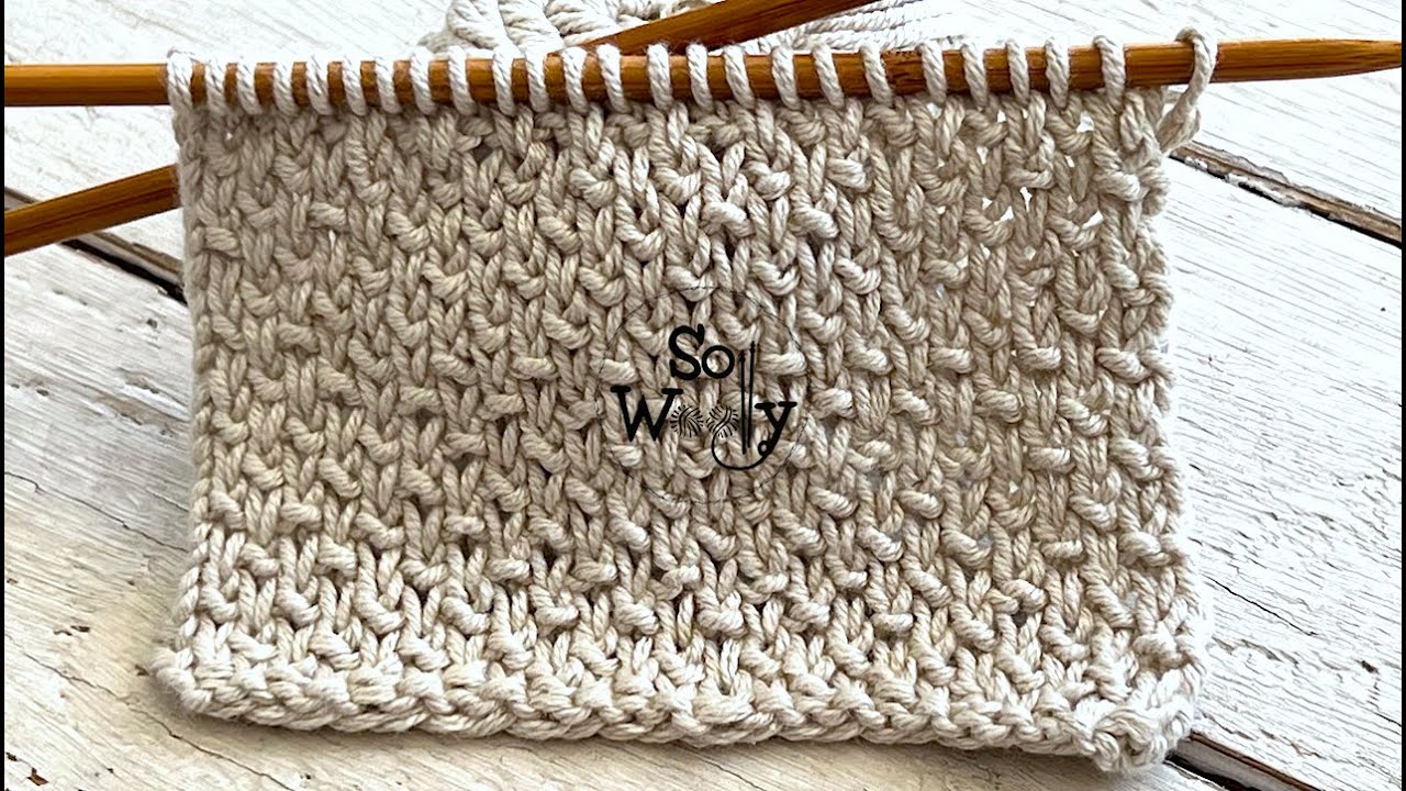How to knit the Drizzle stitch pattern (English & Continental style) - So Woolly