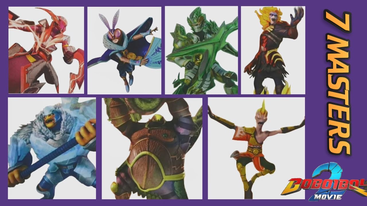 7 ANCIENT ELEMENTAL MASTERS (Penguasa Asal Elemen Boboiboy Movie 2)