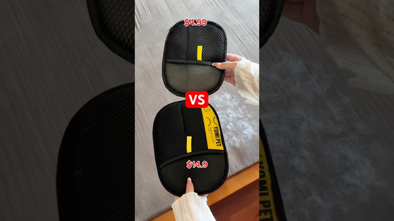 $4.99 pet hair removal gloves🆚$14.9 pet hair removal gloves #pethairremoval #petproducts #pets