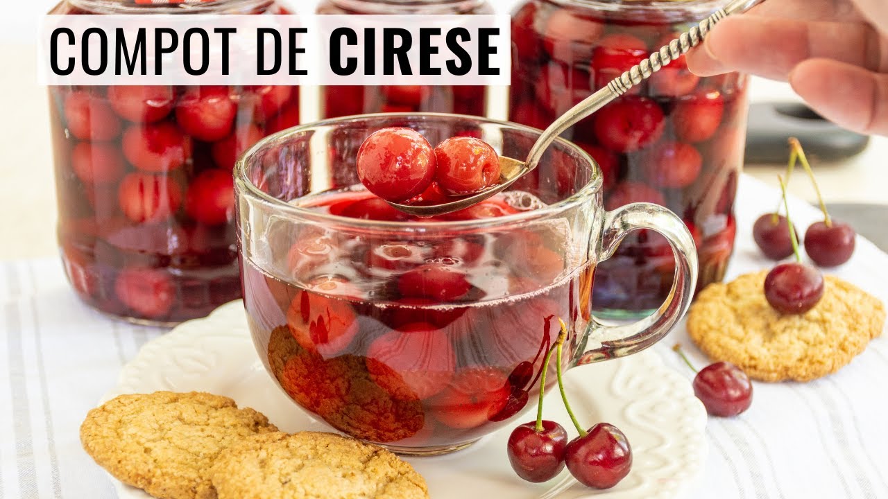 🍒 Simplu și ieftin! Rețeta de compot de cireșe sau vișine pentru iarnă.