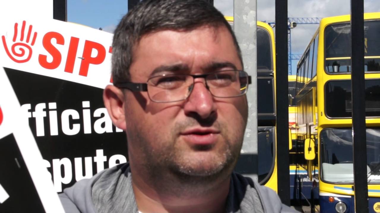SIPTU Dublin Bus members united in strike action to defend decent jobs and services
