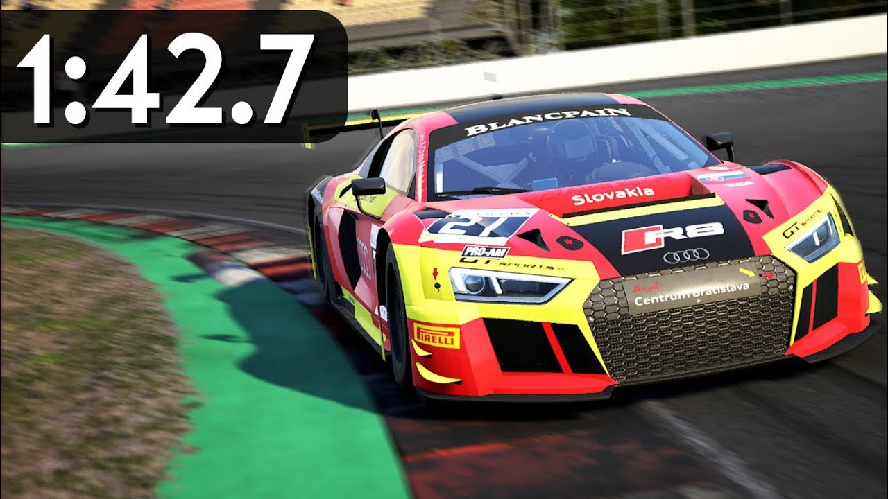 Assetto Corsa Competizione - Barcelona Hotlap 1:42.7 with 2018 Audi R8 GT3