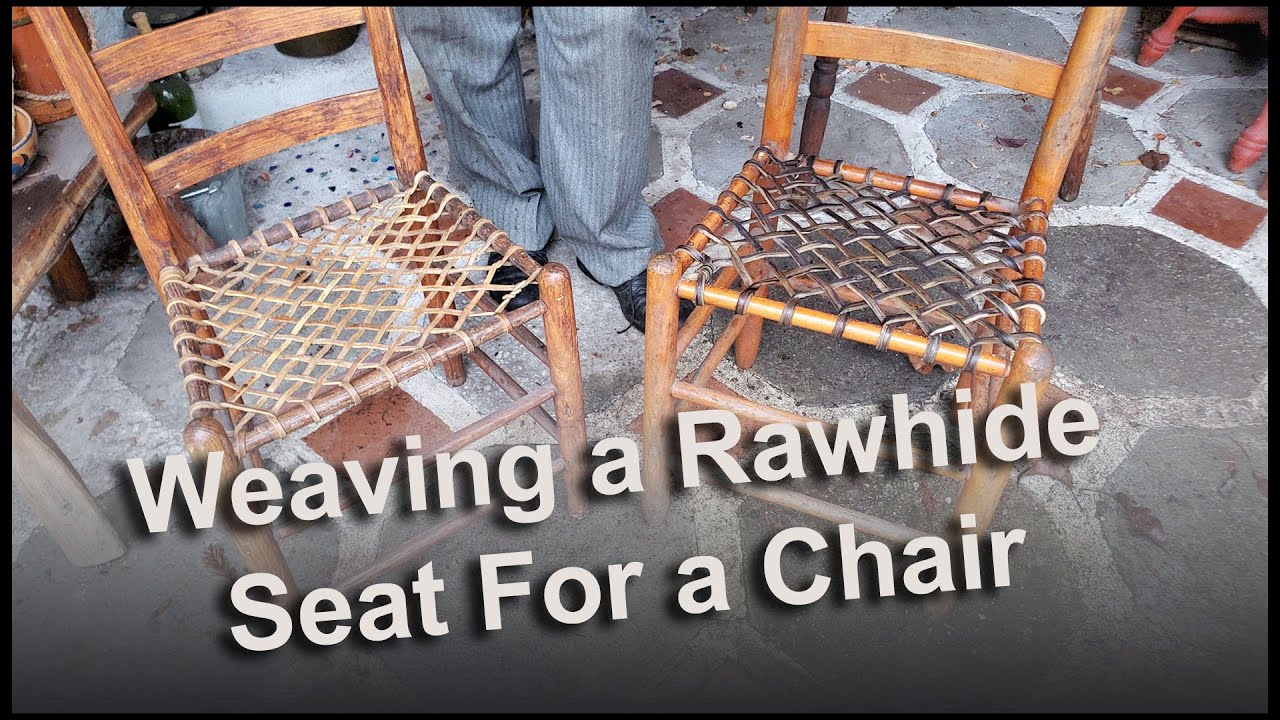 Rawhide: Weaving a Rawhide Seat for a Chair | Californio Traditions 0016