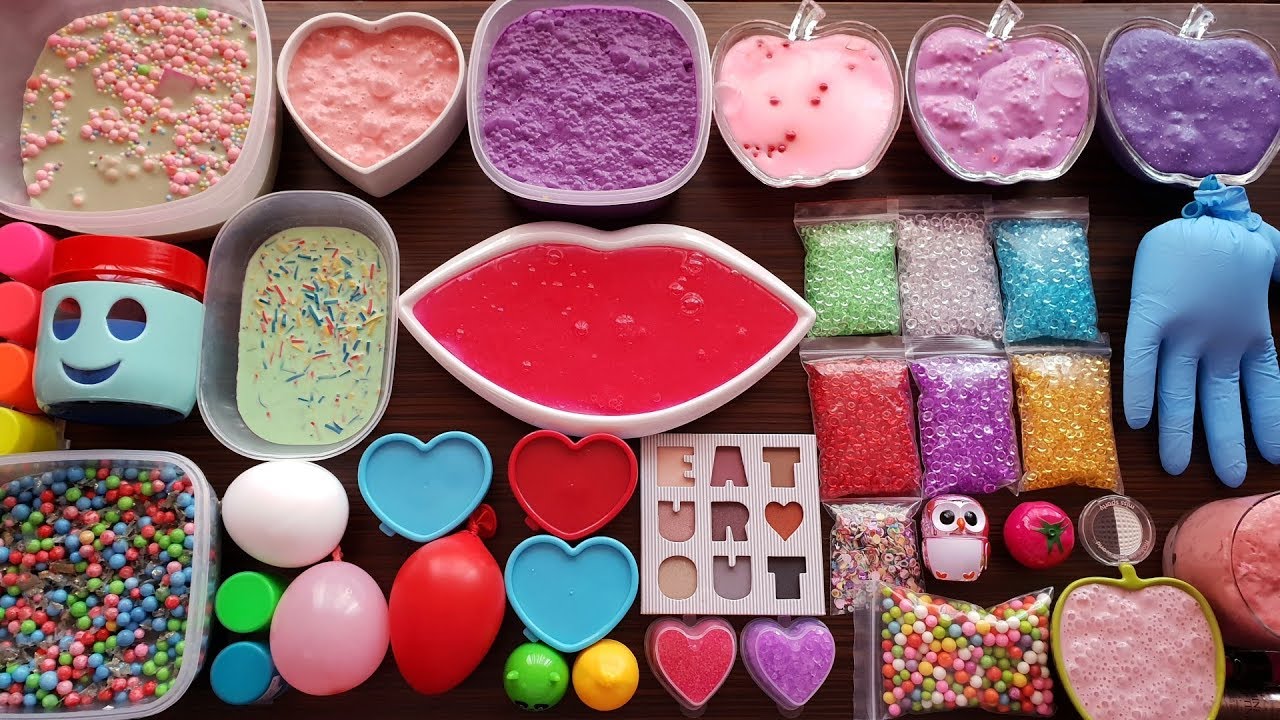 Slime Smoothie - Mixing Old Slimes and More Stuff & Slushie Beads