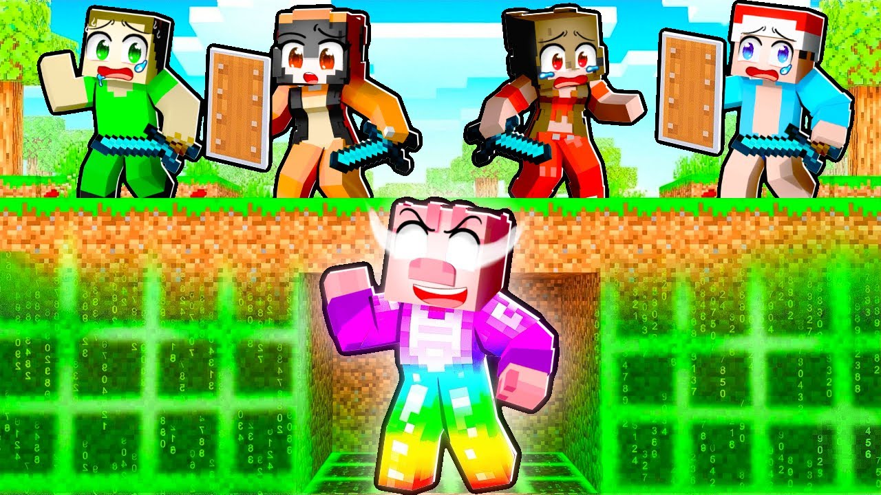 OP HACKER vs 5 LOVCŮ v Minecraftu!