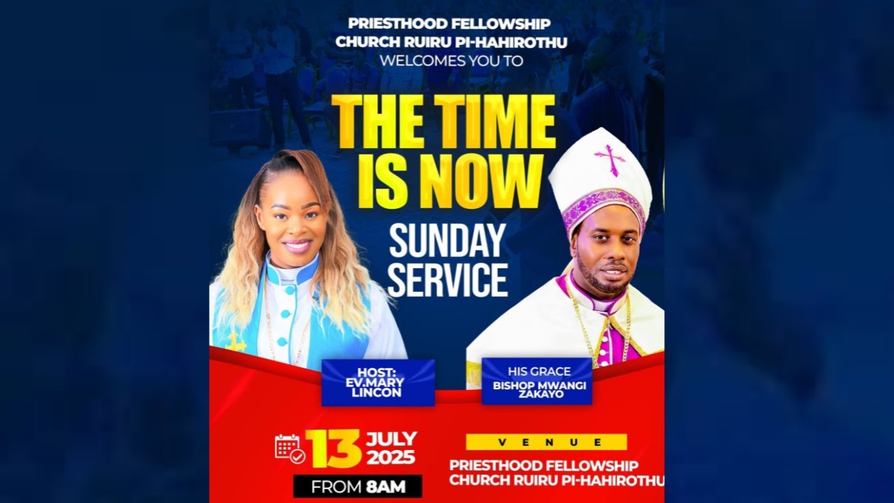 Priesthood Church Ruiru Pi-Hahirothu Sunday service on13 July 2025. Hosted by Ev. Mary Lincon.
