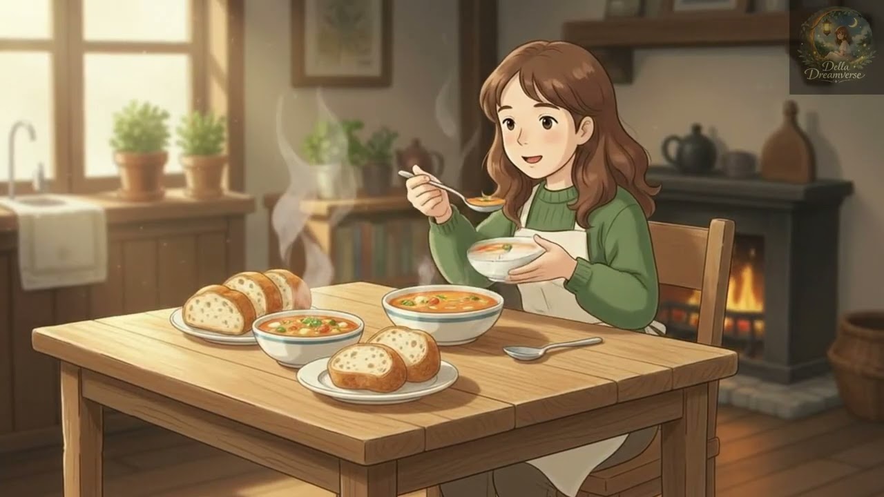 A Rainy Walk to the Village Market | Cozy Cooking & Slow Living Countryside ASMR (Ghibli-Style ASMR)