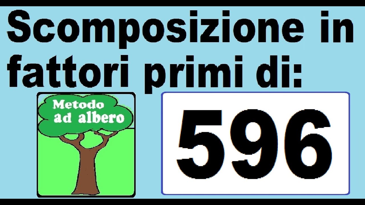 Scomposizione in fattori primi di 596. Metodo ad albero per scomporre il numero 596 in fattori primi