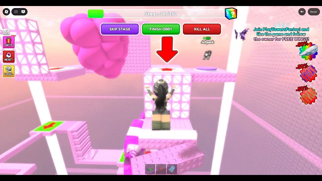 Playing this tower game!!