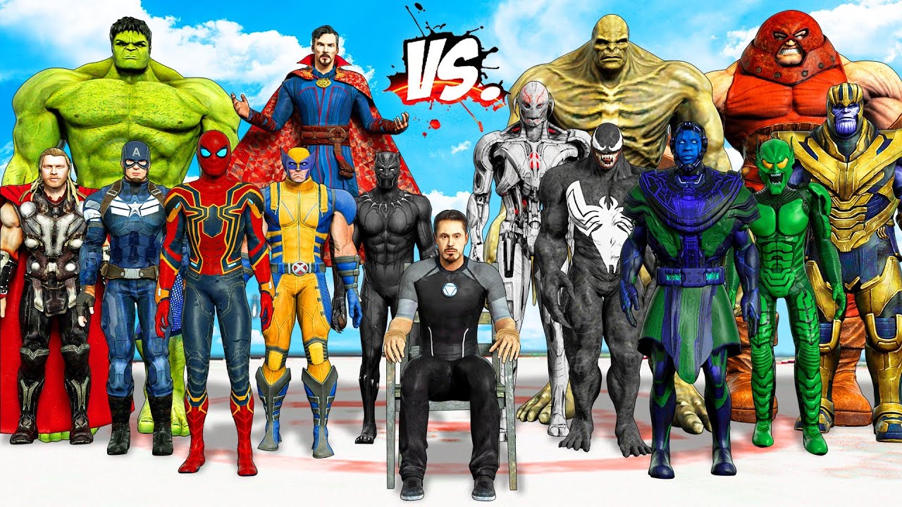 MARVEL МСТИТЕЛИ сражаются с СУПЕРЗЛОДЕЯМИ | Спасите Тони Старка — ЭПИЧЕСКАЯ ВОЙНА СУПЕРГЕРОЕВ