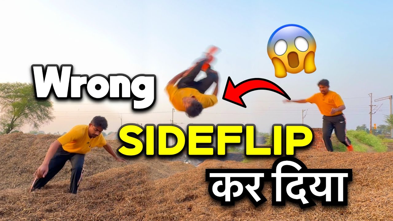 Wrong side- sideflip Sikh li देखो कैसे करते है how to sideflip