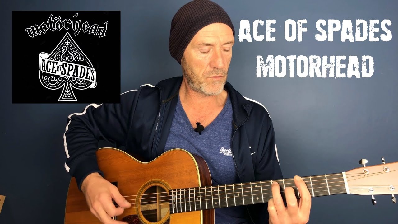 Ace Of Spades - Unplugged - Motorhead - Guitar lesson by Joe Murphy