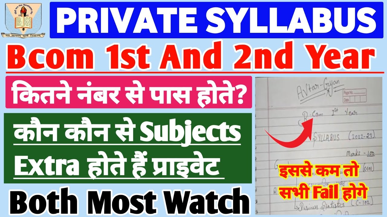 B.com Syllabus 2025-26 | B.com 1st & 2nd Year all subjects | Ccs University |&lrm; @Avtar Gyan&nbsp;