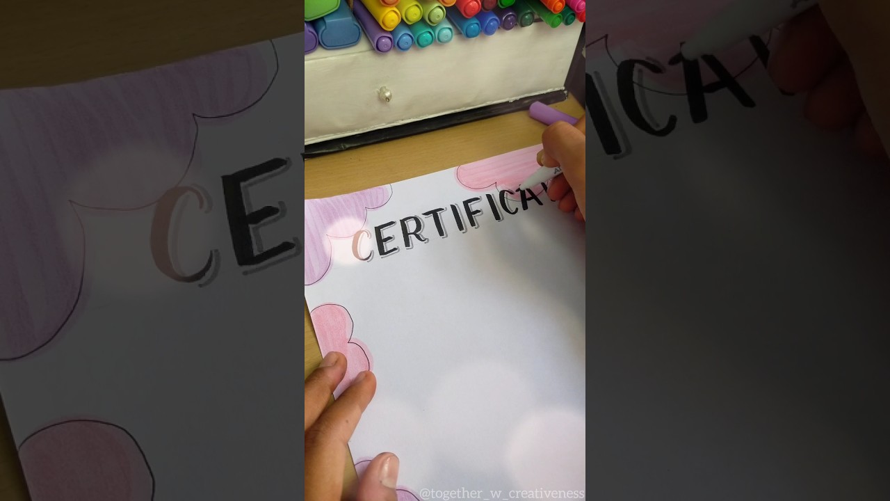 Certificate Design For Project 🌷✨ #togetherwcreativeness #certificate #pageborder #shorts