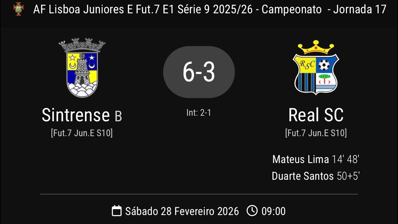 Sintrense B 6 - 3 Real Massamá sub.10