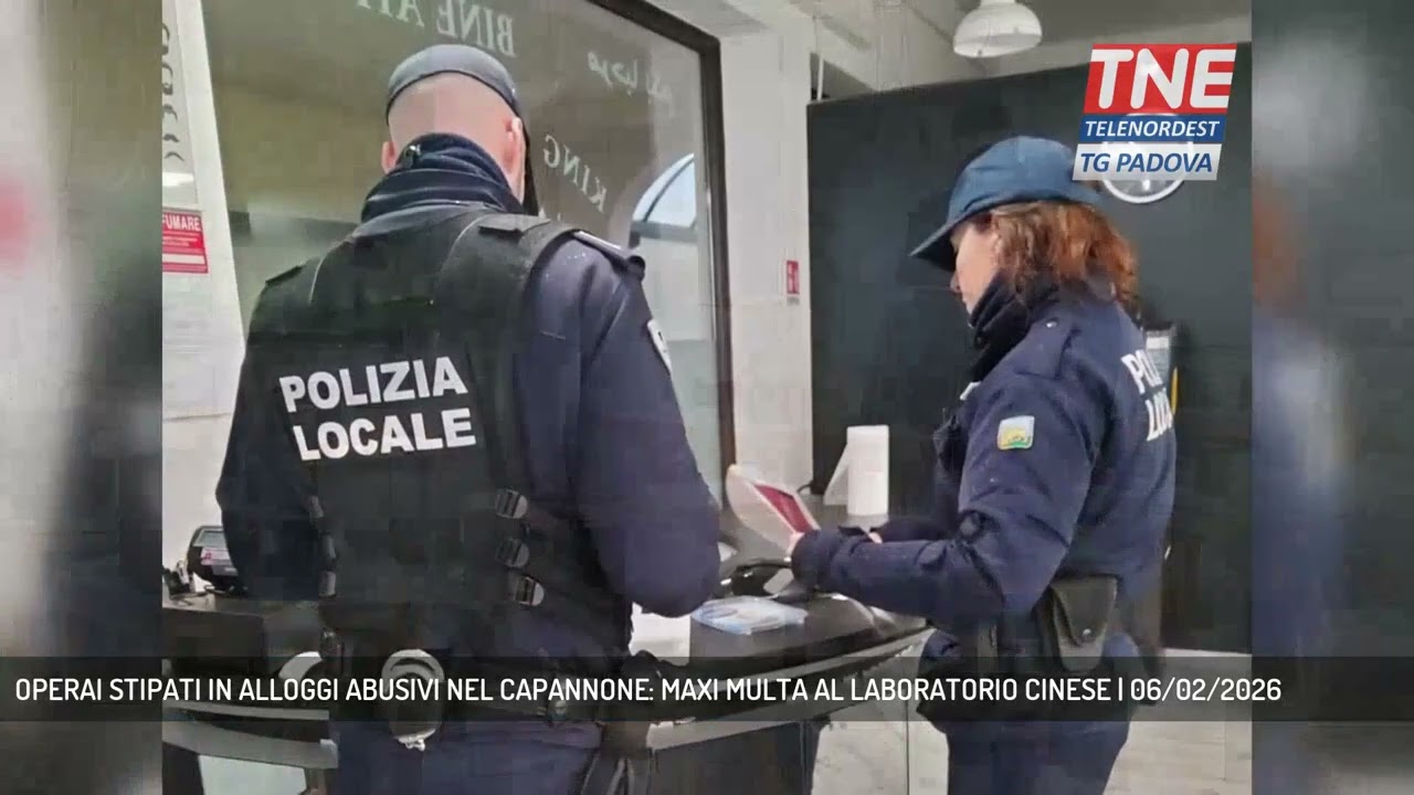 OPERAI STIPATI IN ALLOGGI ABUSIVI NEL CAPANNONE: MAXI MULTA AL LABORATORIO CINESE | 06/02/2026