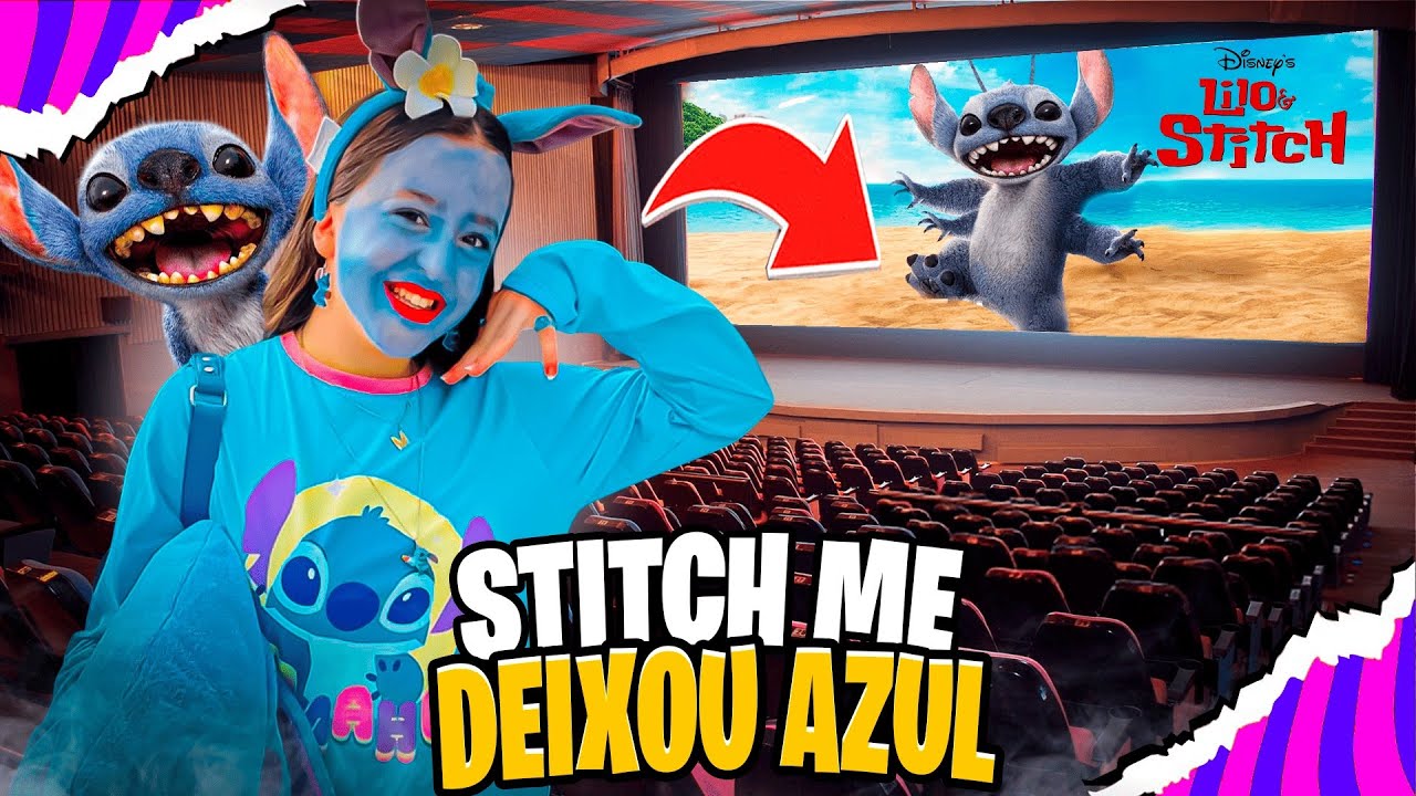 FIQUEI AZUL NO FILME DO STITCH ! 24 HORAS COM TUDO DO STITCH