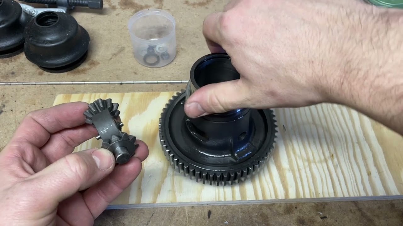 Monterar slutväxel i Piaggio Ape differential