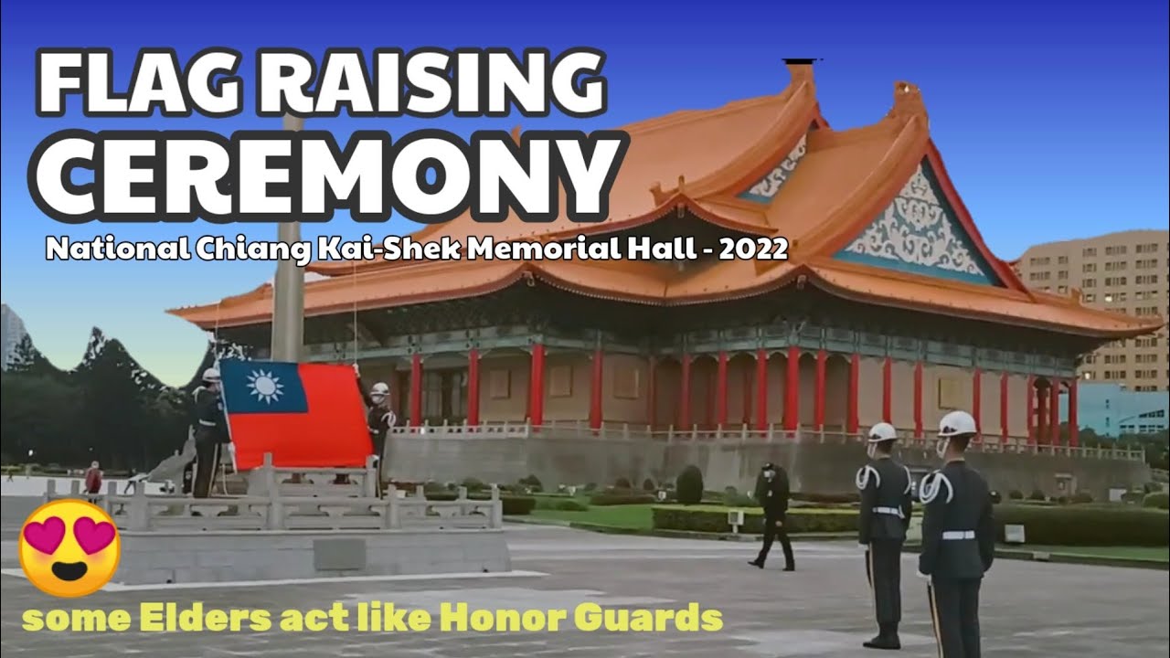 Flag raising ceremony at Chiang Kai-Shek Memorial Hall | @JOHONA