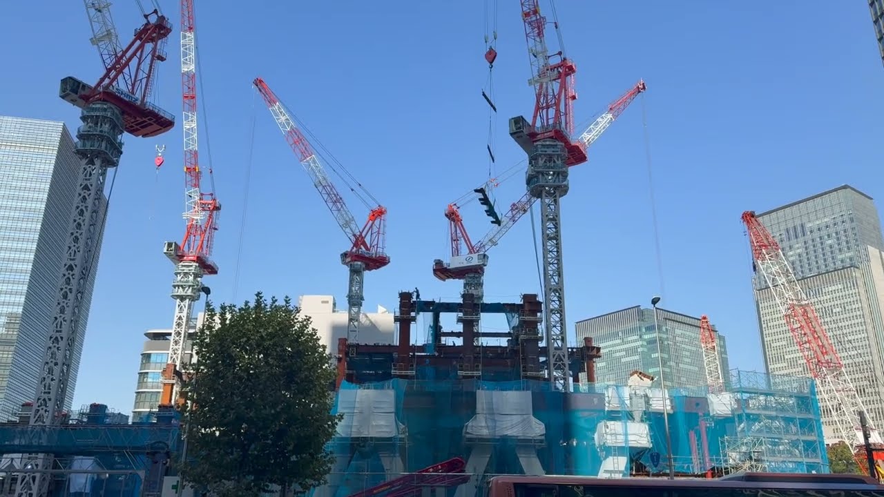 62階385m「Torch Tower（トーチタワー）」（常盤橋街区再開発プロジェクト B棟）の様子 2025年10月30日撮影