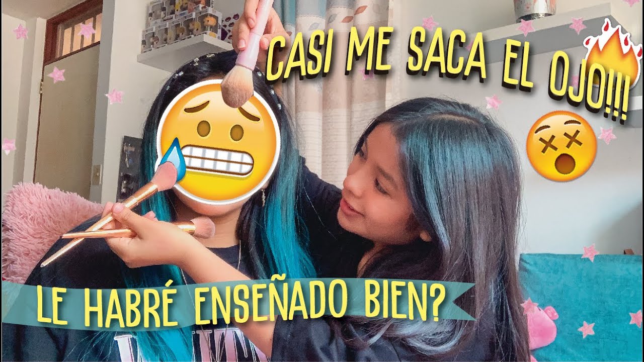 MI HERMANA MENOR  ME MAQUILLA (Pudaier)  - ME SORPRENDEEEE !! &hearts; Margot Valdez